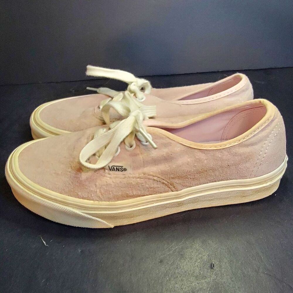 Vans Eco Dry Water Repellent Canvas Lace-Up Low Top Sneakers Pink US 6